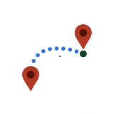Route icon for setting distance and searching nearby farmers